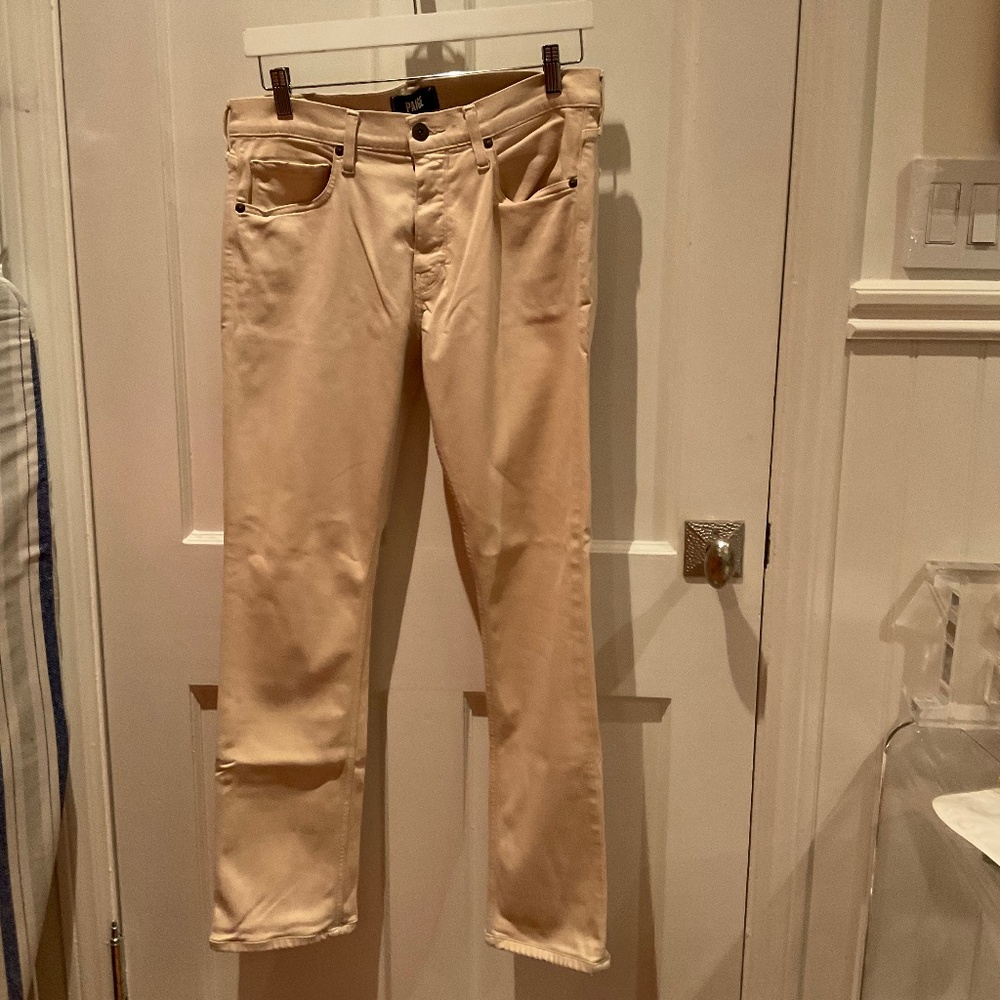 Mens Paige tan colored pants 32” waist, 30” length Federal